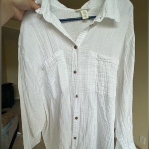 White Linen Oversized Shirt